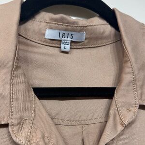 Iris Beige Button-Up Dress